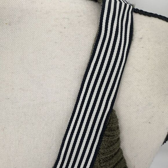 Womens J. Crew Olive Green Sleeveless Sweater Tank Size X Small Ribbon Trim - Picture 7 of 9